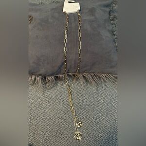 A New Day Chain Link Necklace with Hammered Pendant